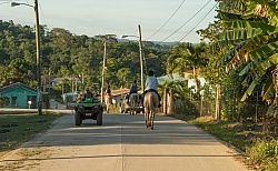 Riding Through Town with Hanna Stables