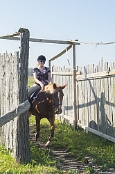 Rider at Horse Country Campground Playing in the Obstacle Course