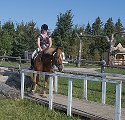 Rider at Horse Country Campground Playing in the Obstacle Course