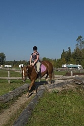 Rider at Horse Country Campground Playing in the Obstacle Course