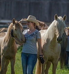 Mare and Foal with Owner