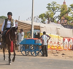 Riding Through the Camel Fair in Pushkar