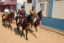 Riding Through the Villages in india