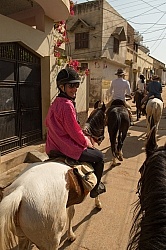 Riding Through the Villages in india