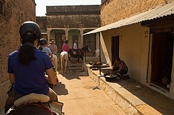 Riding Through the Villages in india
