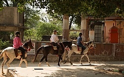 Riding Through the Villages in india