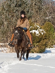 Youth Riding in Winter