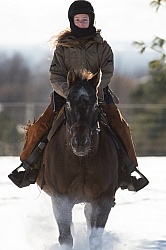 Youth Riding in Winter