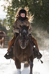 Youth Riding in Winter