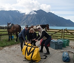 Helping to Pack For The Ride to Boundary Hut From Hunter Valley Station