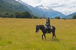 Megan on the Day Ride From Boundary Hut, Wild Womens Expeditions with Adventure Horse Trekking New Zealand