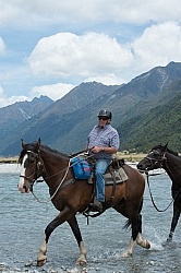 John on the Day Ride From Boundary Hut, Wild Womens Expeditions with Adventure Horse Trekking New Zealand