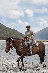 Megan on the Day Ride From Boundary Hut, Wild Womens Expeditions with Adventure Horse Trekking New Zealand