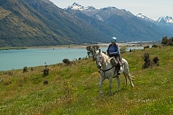 Heather on Cloud on the Ride from Boundary Hut to Dingleburn Station