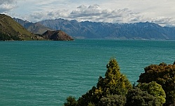 The View From Lake Hawea on the Wild Womens Exepdition Ride woih
