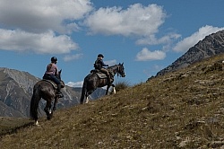 Heading Up the Mountain in Ahuriri Conservation Area New Zealand , Wild Women Expeditions with Adventure Horse Trekking New Zealand Heading Up the Mountain in Ahuriri Conservation Area New Zealand , Wild Women Expeditions with Adventure Horse Trekking New Zealand