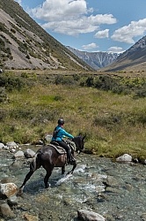 River Crossing in Ahuriri Conservation Area New Zealand , Wild Women Expeditions with Adventure Horse Trekking New Zealand River Crossing in Ahuriri Conservation Area New Zealand , Wild Women Expeditions with Adventure Horse Trekking New Zealand