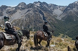 Riding in Ahuriri Conservations Area with Wild Women Expeditions and Adventure Horse Trekking New Zealand