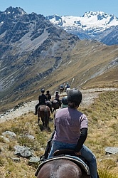 Riding in Ahuriri Conservations Area with Wild Women Expeditions and Adventure Horse Trekking New Zealand