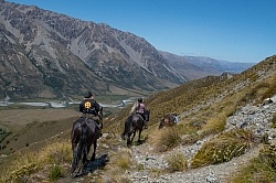 Riding in Ahuriri Conservations Area with Wild Women Expeditions and Adventure Horse Trekking New Zealand