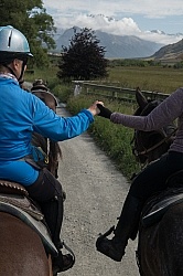 Riding in Ahuriri Conservations Area with Wild Women Expeditions and Adventure Horse Trekking New Zealand