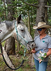 Watermelon Snack at Lunch on the Trail