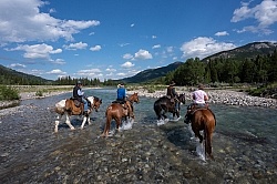 River Crossing on Lost Trail Ride Anchor D Outfitting