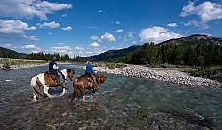 River Crossing on Lost Trail Ride Anchor D Outfitting