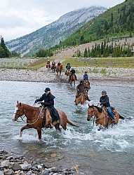 River Crossing on Lost Trail Ride Anchor D Outfitting