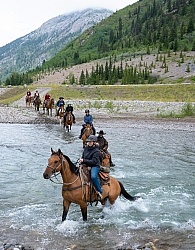 River Crossing on Lost Trail Ride Anchor D Outfitting