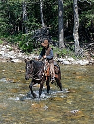 Chad on Stretch Crossing River