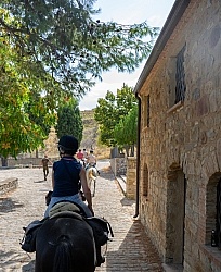 Arriving at Monestary for Picnic Lunch on the Trail