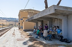 Picnic Lunch on the Trail at the Train Station