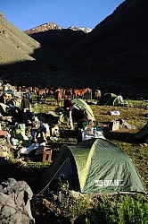 Camping in the Andes