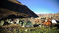 Camping in the Andes