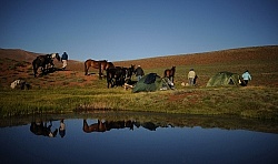 Camping in the Andes