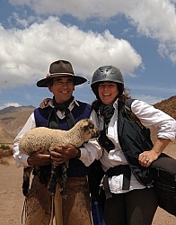 Shawn with a Gaucho on the Salta Trip in Argentina with Pioneros
