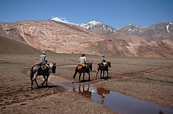 River Crossing on the Crossing of the Andes Ride
