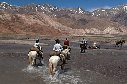 River Crossing on the Crossing of the Andes Ride