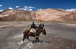 River Crossing on the Crossing of the Andes Ride