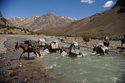 River Crossing on the Crossing of the Andes Ride