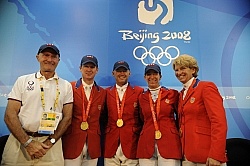 Will Simpson,Laura Kaut,Beexie Madden, McLain Ward U.S. Team Medal Hong Kong Olympics