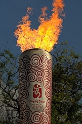 The Olympic Torch in Hong Kong for the Bejing Olympics