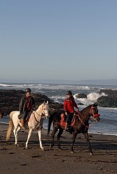 Riding on the beach at Ricochet Ridge Ranch
