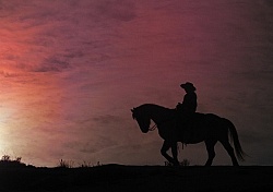Hideout Ranch Winter Workshop Cowboy Silhouette Hideout Ranch