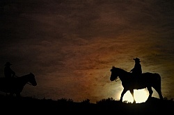 Hideout Ranch Winter Workshop Cowboy Silhouette Hideout Ranch