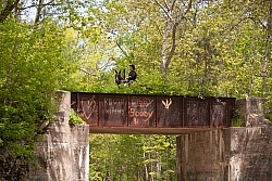 Tennessee Walker on the Trail, Bridge Crossing