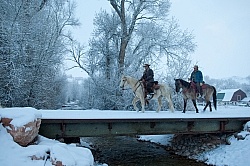 Winter Holiday Scene Hideout Ranch