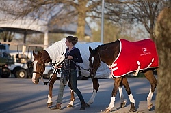 Selena O'Hanlon's groom Anne Marie Deuarte with Foxwood High and Bellany Rock Rolex 2014