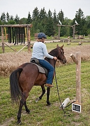 Horse Country Campground Riding the Obstacle Course at Horse Country Campgrounds
